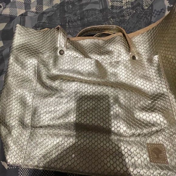 Oak river, gold colored handbag/beach bag - Picture 2 of 3